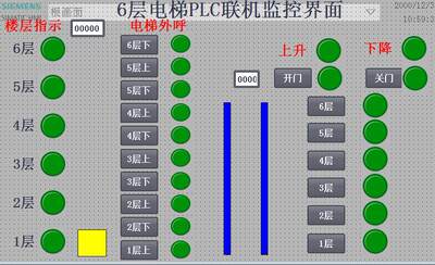 6六层电梯西门子S71200PLC和KTP700触摸屏联机程序代写博途V13SP1