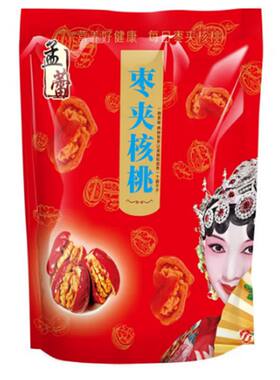 孟蕾枣夹核桃500g袋装新疆和田大枣零食