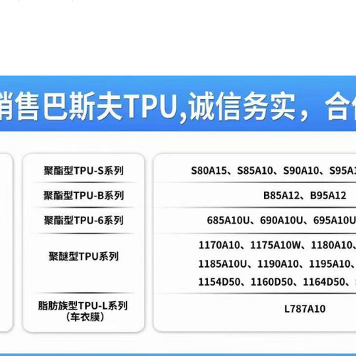 TPU巴斯夫 巴斯夫透明TPU S系列 B系列 6系列  聚醚系列 聚酯系列