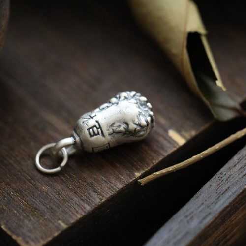 999足银纯银白菜百财吊坠配件