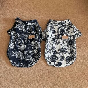 宠物衣服中小幼犬雪纳瑞比格犬雅痞帅气男友风潮印花衬衫狗狗