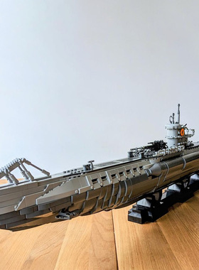 A1039二战德军VIIC型U型船积木模型 MOC-139272 军事战舰玩具