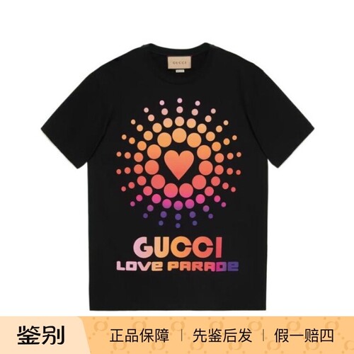 黑色短袖国际大牌Gucci/古驰潮