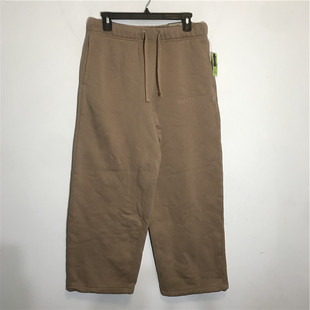 宽松休闲保暖街头潮流卫裤 舒适拉绒松紧腰阔口长裤 秋冬季 男士