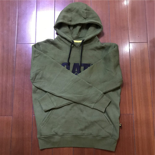 字母刺绣拉绒外套连帽套头卫衣