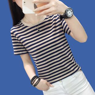 中老年妈妈半袖 夏季 t恤女装 纯棉正肩短袖 体恤上衣服 圆领宽松大码