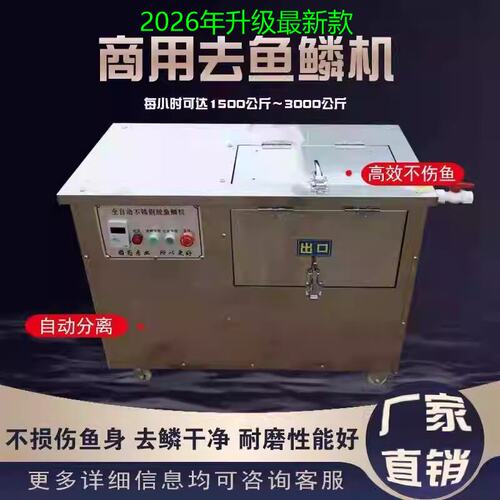 商用鱼鳞刨全自动不锈钢去鱼鳞机
