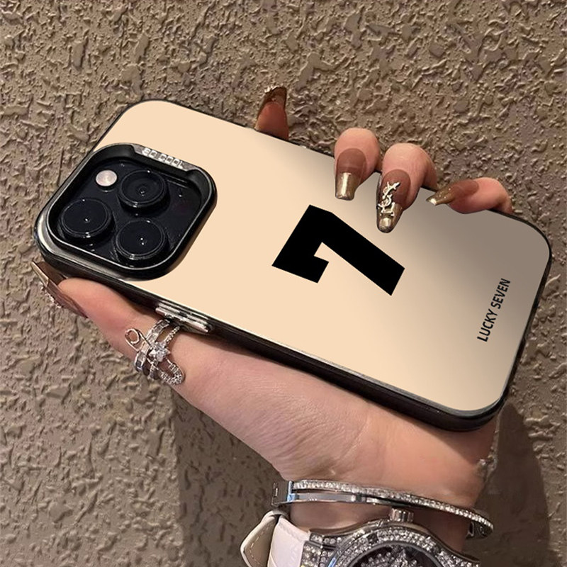 适用苹果15promax手机壳幸运数字iphone14plus保护套个性创意13pm潮男高级感12女11pro时尚xs磨砂超火xr外壳x