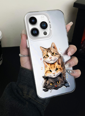 跌跌猫适用苹果13ProMax手机壳iPhone全包边13pmIMD彩银壳13pormax卡通pmx防摔13oromaxpmax保护套promx硬壳