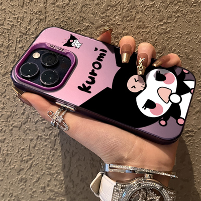 适用苹果15promax手机壳彩绘卡通iPhone14plus保护套13ProMax库洛米12创意女11磨砂xs可爱风xr防摔15Pro新款