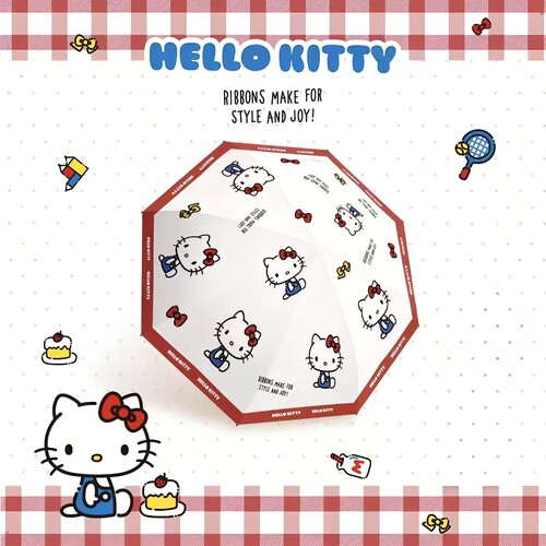 三丽鸥正版kt猫晴雨两用伞高颜值可爱hello kitty雨伞防晒太阳伞