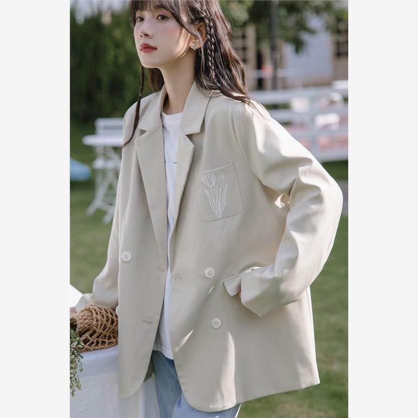 休闲垫肩西装外套女装春秋季2025新款港风高级感小西服上衣小个子