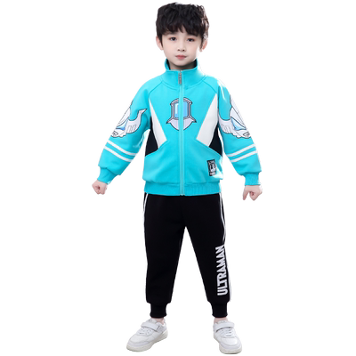 奥特曼男童衣服春秋立领运动套装