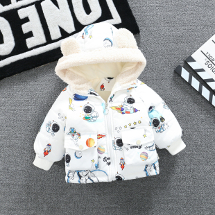 儿童棉服2025新款男童棉衣外套一岁婴儿加厚保暖棉袄宝宝冬装衣服