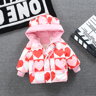 宝宝棉服冬季加厚2儿童棉袄3婴儿加绒外套秋冬款一岁女童棉衣冬装