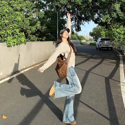 灰色针织衫连帽开衫外套毛衣拉链