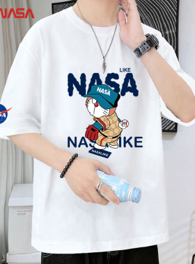 宽松休闲NASA联名哆啦A梦纯棉短袖t恤2026新款夏季宽松情侣体恤