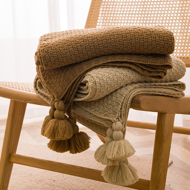 ins北欧风轻奢办公室午睡毯沙发空调毯针织小毯子披肩盖毯床尾毯,床上用品,休闲毯/毛毯/绒毯,淘宝优惠券,粉丝福利购,淘宝优惠卷