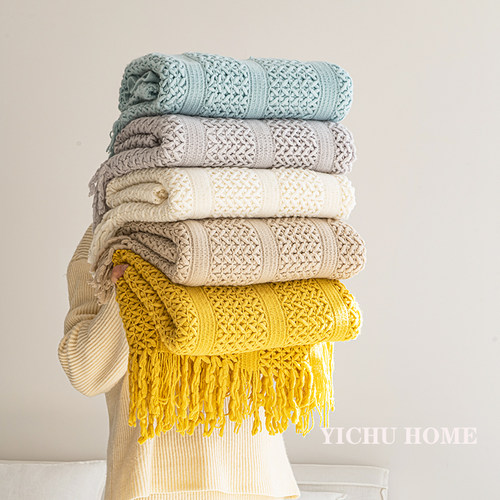 纯色针织毛毯四季通用