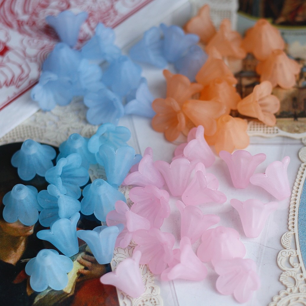 西德进口树脂粉色喇叭花有孔DIY手工半成品耳环发簪材料配件14mm,饰品/流行首饰/时尚饰品新,其他DIY饰品配件,淘宝优惠券,粉丝福利购,淘宝优惠卷