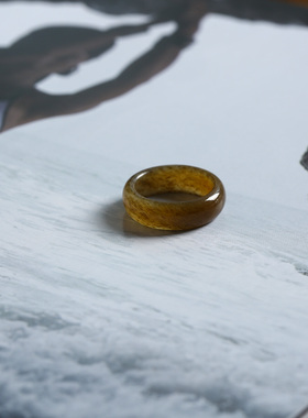 7号戒指 新疆和田玉糖料糖玉小尺码圆弧素圈指环 尾戒 9112