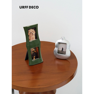URFF 拍立得相框情侣照片福禄竹葫芦桌面摆件礼物 DECO创意新中式