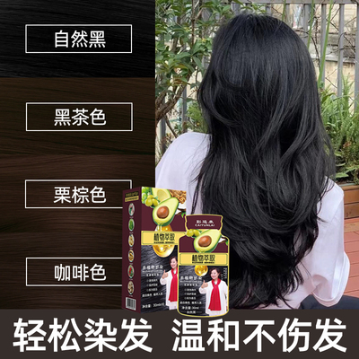 彩运来染发一洗黑啫喱泡泡染发剂
