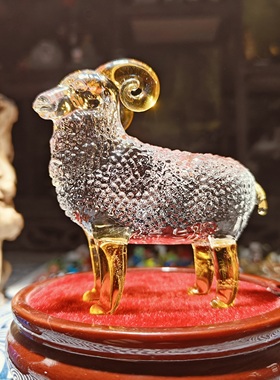 迷你版水晶玻璃12生肖十二摆件鼠牛虎免龙蛇马羊猴鸡狗猪工艺包邮