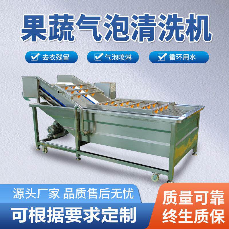 全自动果蔬气泡清洗机水浴式蔬菜商用喷淋水果多功能食品级商用级