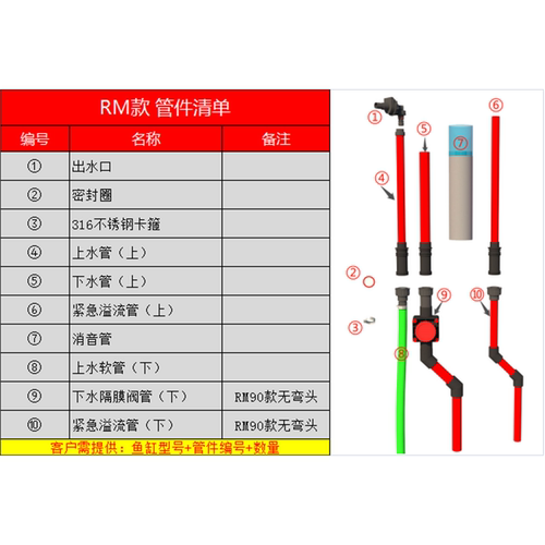蓝甸LANDEN专业底缸管件配件注塑件通用配件