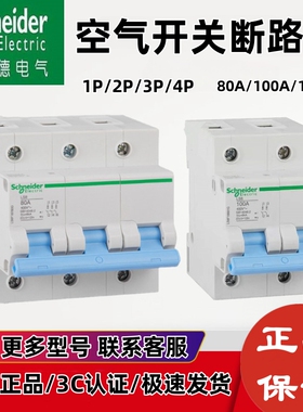 施耐德断路器100A空气开关LS8大功率空开关3P80a双极125安总开2匹