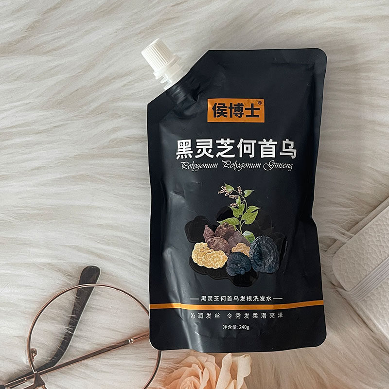侯博士黑灵芝何首乌洗发水滋养发根白养黑强韧发丝养发护发正品