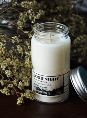 MvximStudio小众美国进口大豆蜡舒缓压安眠手工香薰蜡烛玻璃瓶