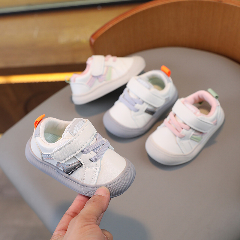 婴儿小白鞋防滑软底学步鞋男女宝