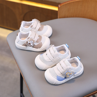 夏季男宝宝鞋子小童透气网鞋软底婴儿学步鞋0-1到3岁女童凉鞋网面