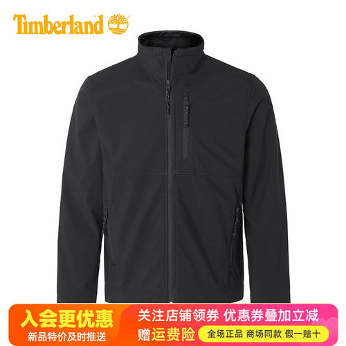 Timberland添柏岚户外男拒水加绒防风保暖软壳衣夹克A6AU4