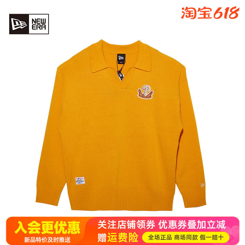 NewEra纽亦华男女学院风MLB潮流毛衣P费城人针织衫卫衣13350836