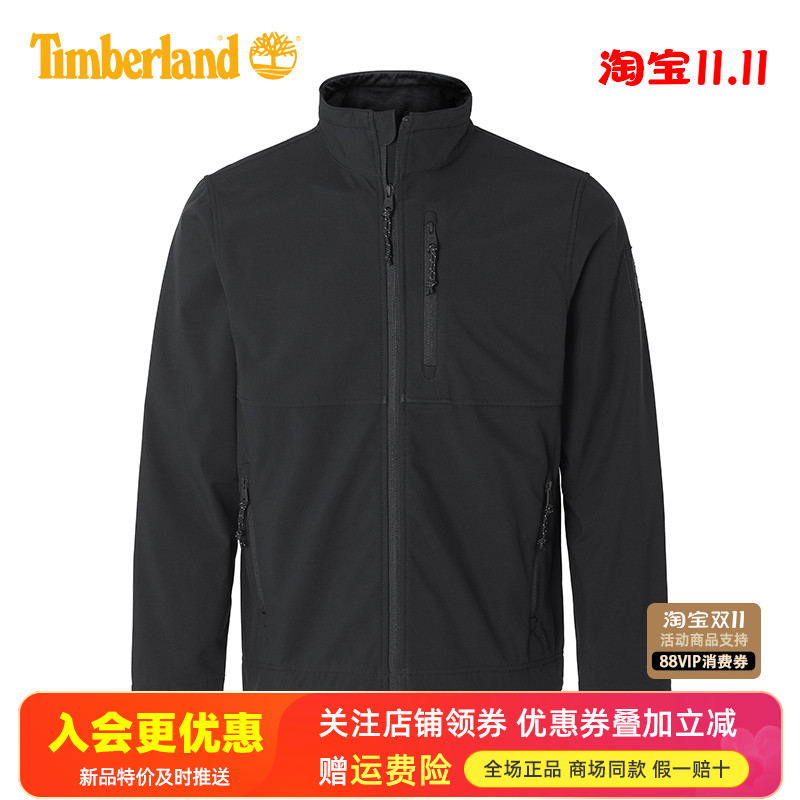 2025秋冬Timberland添柏岚户外男拒水加绒防风保暖软壳衣A6AU4