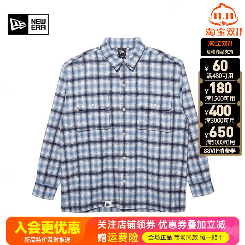 NewEra纽亦华男女毛呢加厚保暖潮流休闲长袖衬衫夹克外套13488891