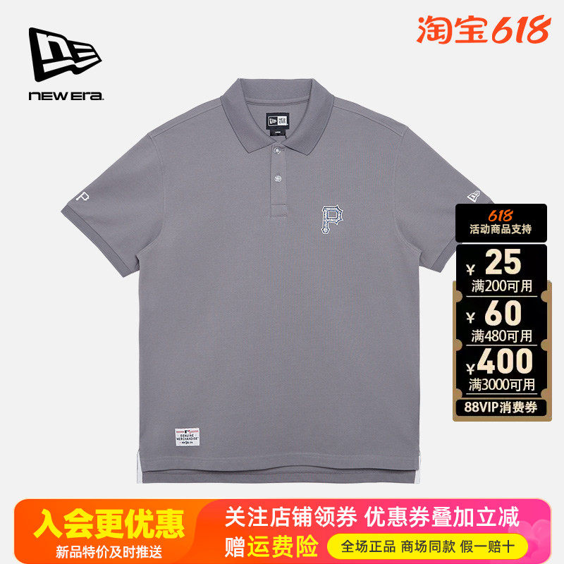 NewEra纽亦华男女MLB潮流POLO衫NY棉质休闲运动LA短袖T恤14385086
