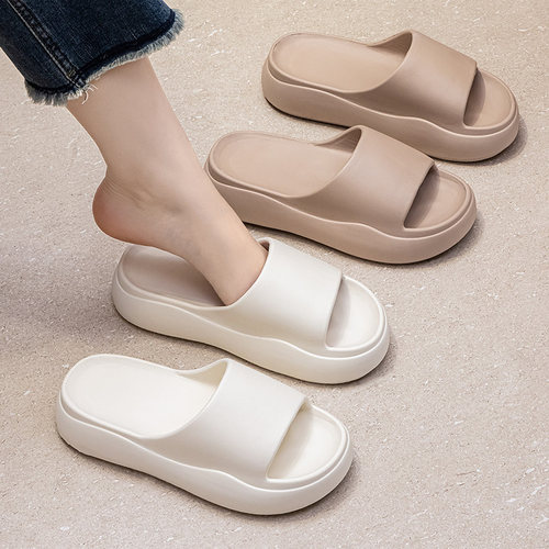 启达顺新款高跟踩屎感拖鞋女夏季外穿凉拖厚底增高新款海边沙滩