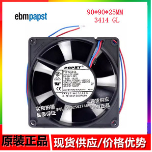 全新原装德国 TYP 3414GL风扇 9025 24V 6.0W 9CM 变频器散热风扇