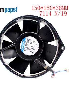 全新德国风机 TYP 7114N/19 24V 13W 三线150*38MM全金属风机风扇