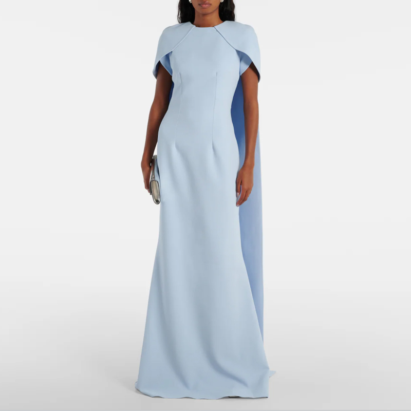 时尚高端短袖长裙高端晚礼服裙