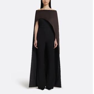 子2025新款 时尚 连体裤 晚装 高级质感年会舞台独唱演出服 一字肩长款