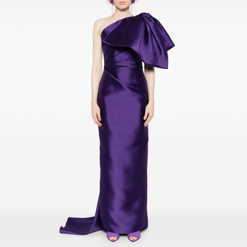 时尚晚礼服长裙2025新款紫色舞台演出服质感年会走秀连衣裙优雅女