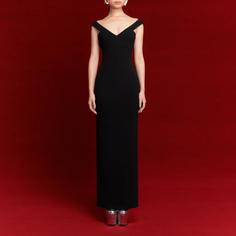 露背派对女晚礼服时尚吊带裙2025新款高档年会宴会连衣裙显瘦修身
