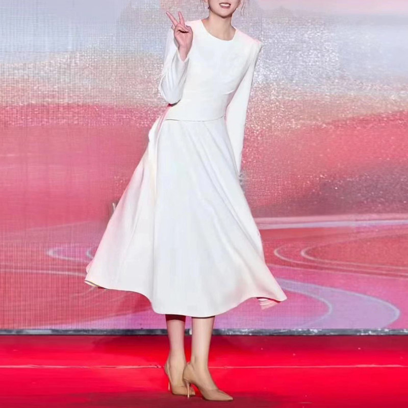 春季晚礼服质感中长裙伴娘姐妹装连衣裙2026新款宴会晚礼服连衣裙