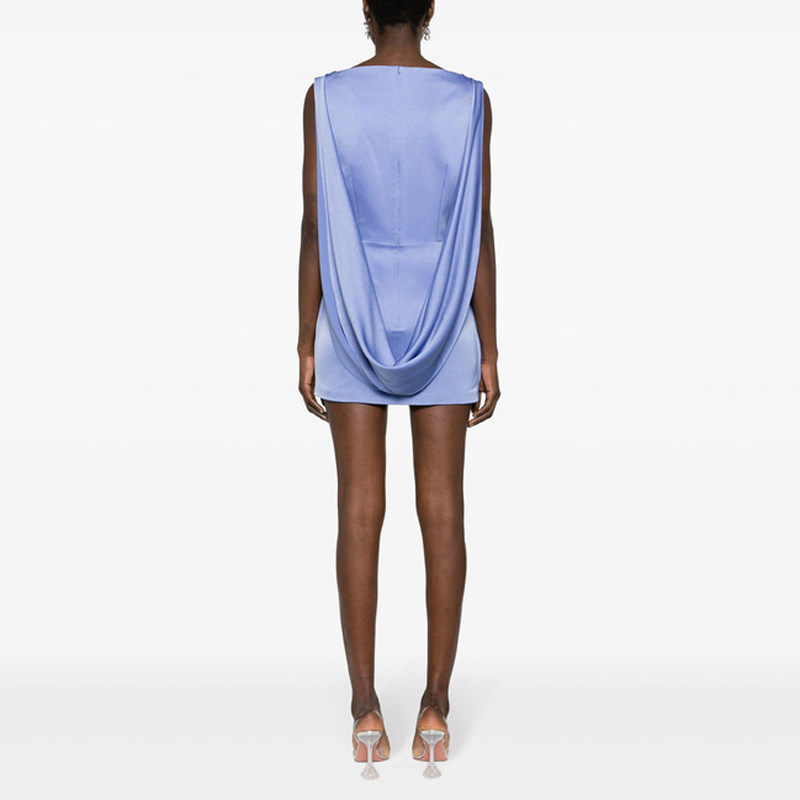 淡蓝色晚礼服短裙女生日派对名媛酒会晚宴年会晚礼服2025新款质感