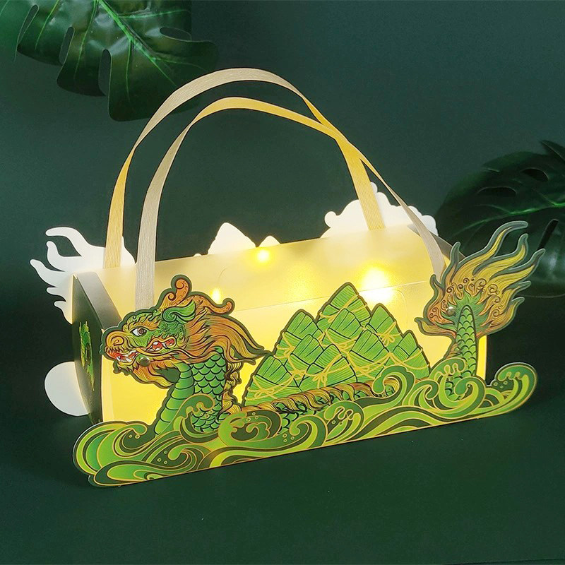 龙舟端午节透明水晶粽子盒